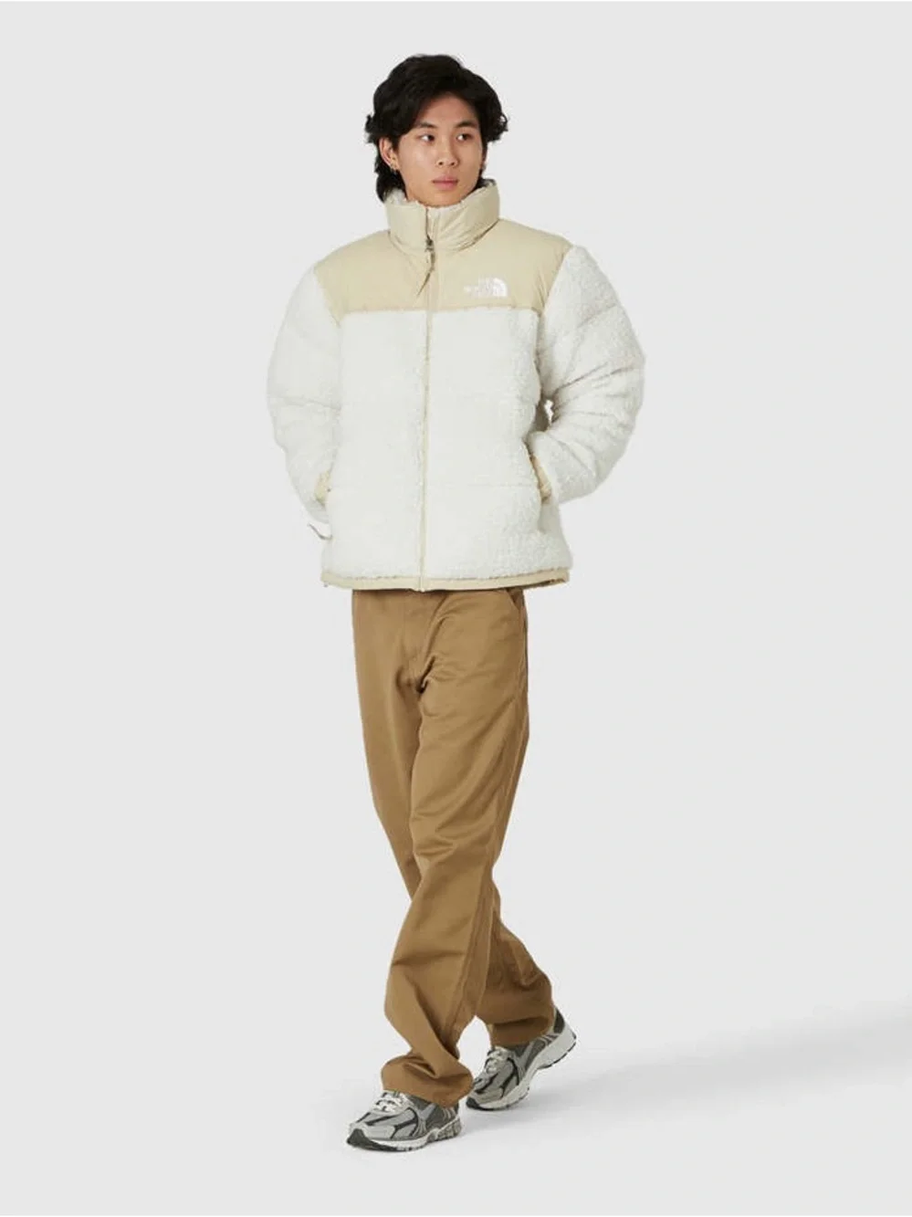 The North Face High Pile Nuptse Gardenia White/Gravel